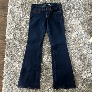 SIZE 4 AMERICAN EAGLE STRETCH FLARE ARTIST DENIM PANTS